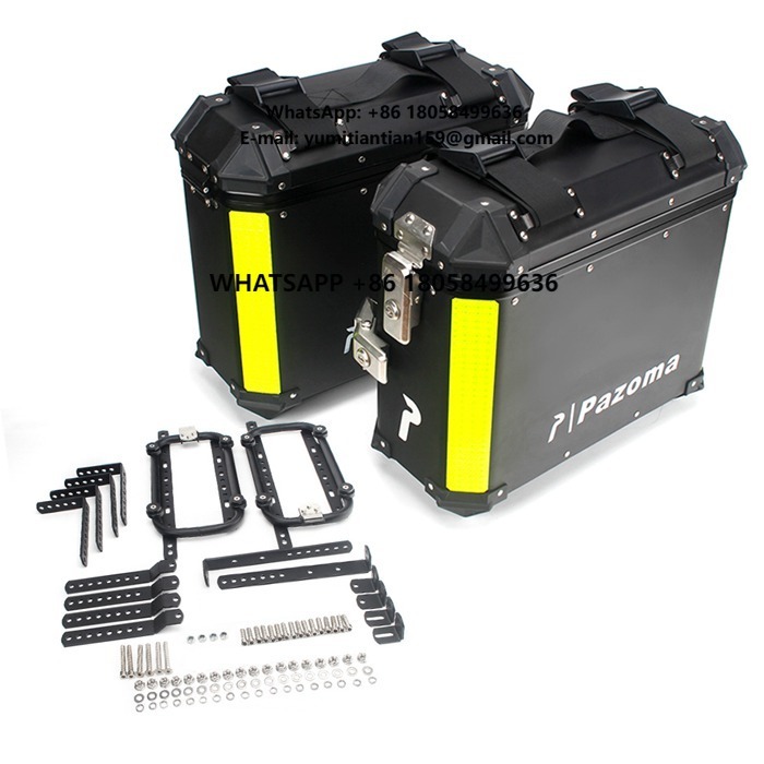 Motorcycle Saddlebags Hard Luggage Panniers - 2개 알루미늄 사이드 패니어 박스 오토바이