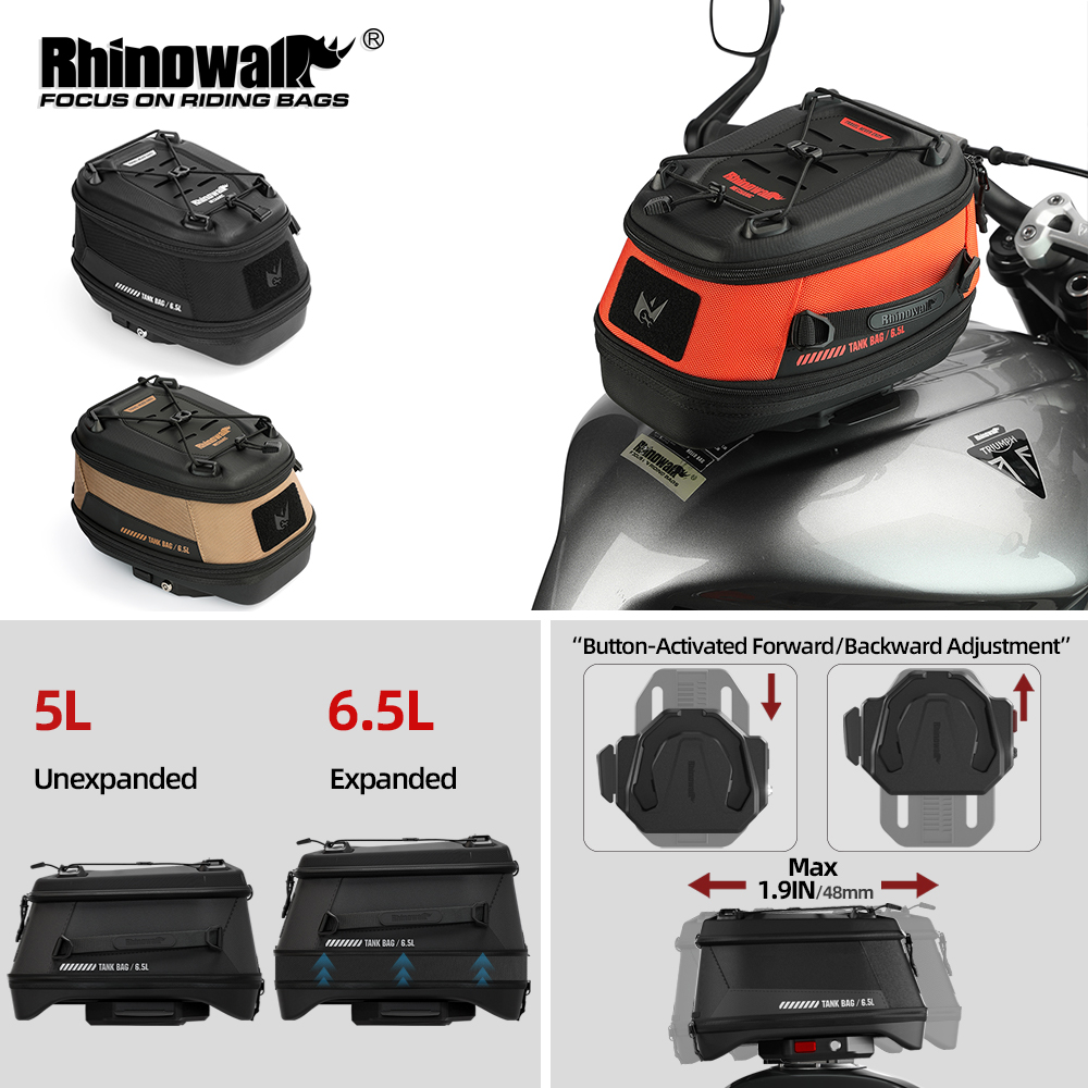 Motorcycle Tank Bag Magnetic Quick Release - 라이노워크 오토바이 마그네틱 탱크 백 6.5L