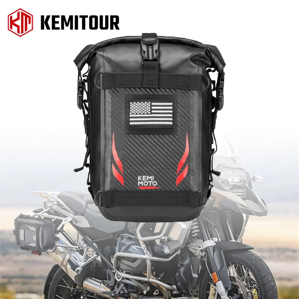 Motorcycle Crash Bar Waterproof Dry Bag - 오토바이용 방수 사이드 백, 6.5L 용량,