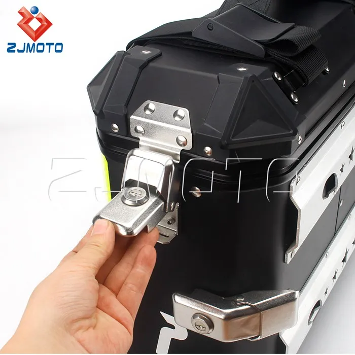 2개 알루미늄 사이드 패니어 박스 오토바이 안장 하드  - Motorcycle Saddlebags Hard Luggage Panniers 리뷰 및 가격