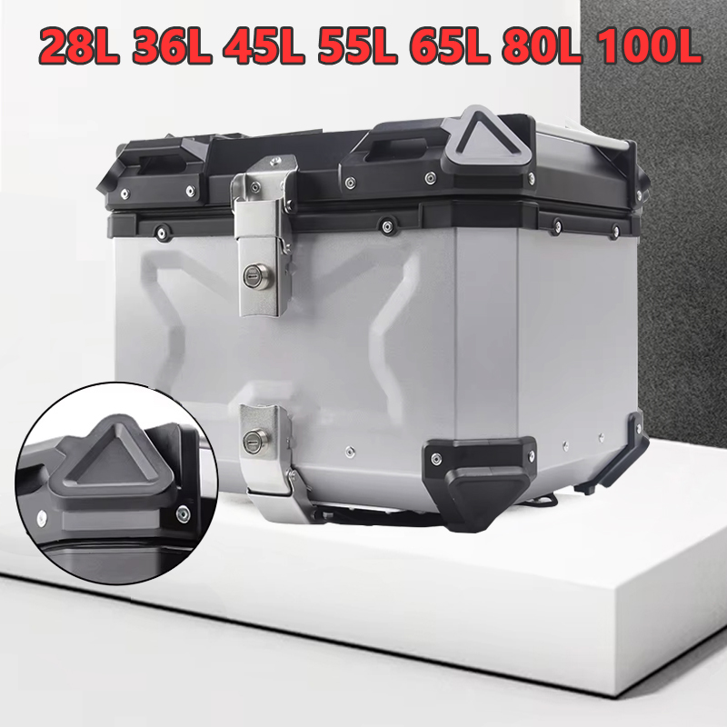 알루미늄 오토바이 테일 박스 안전 잠금 장치 포함 28 - Aluminum Top Case Luggage Box 45L 55L 리뷰 및 가격