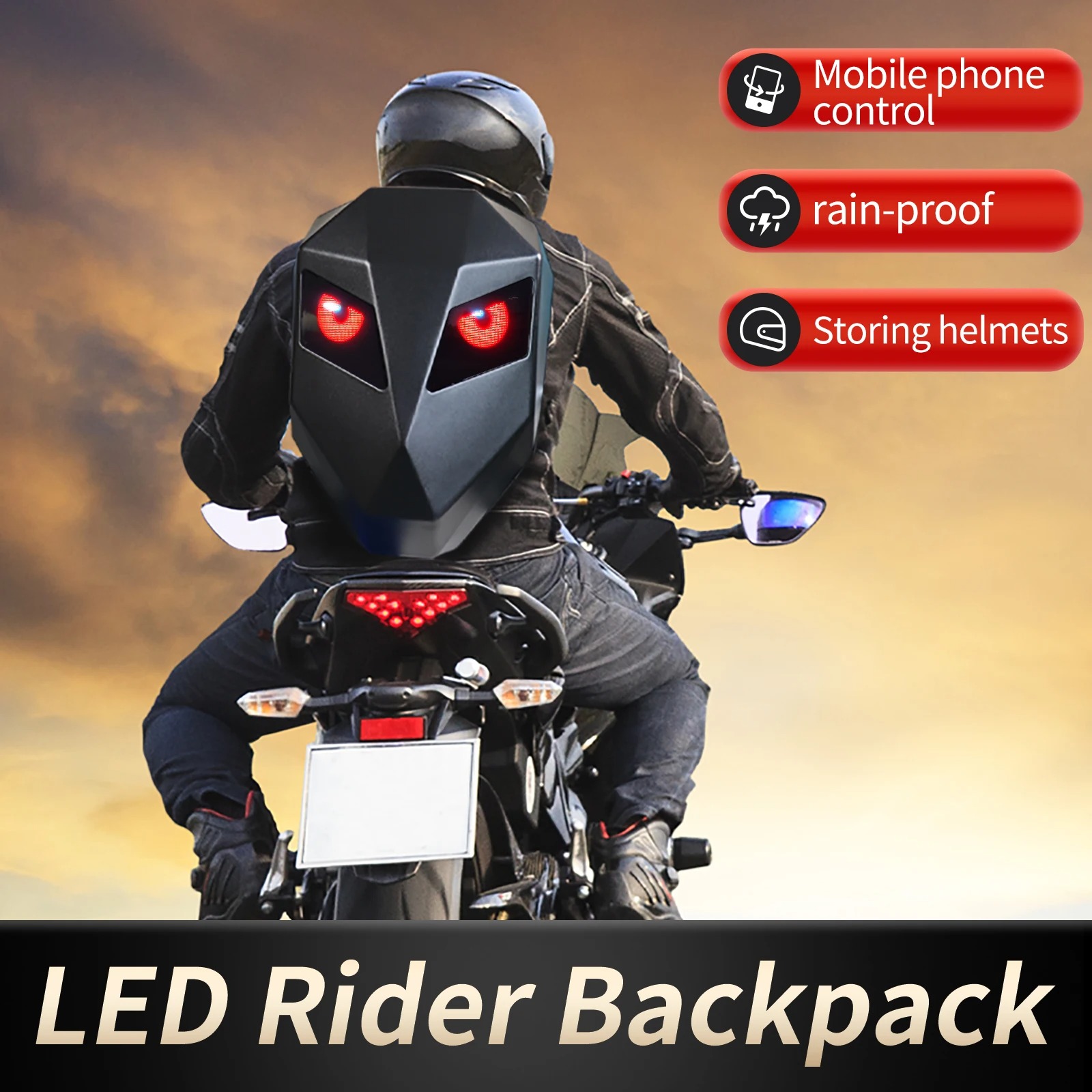 LED 나이트 사이클링 백팩 (오토바이 헬멧 포함) 방 - Motorcycle Helmet Backpack Waterproof Led 리뷰 및 가격