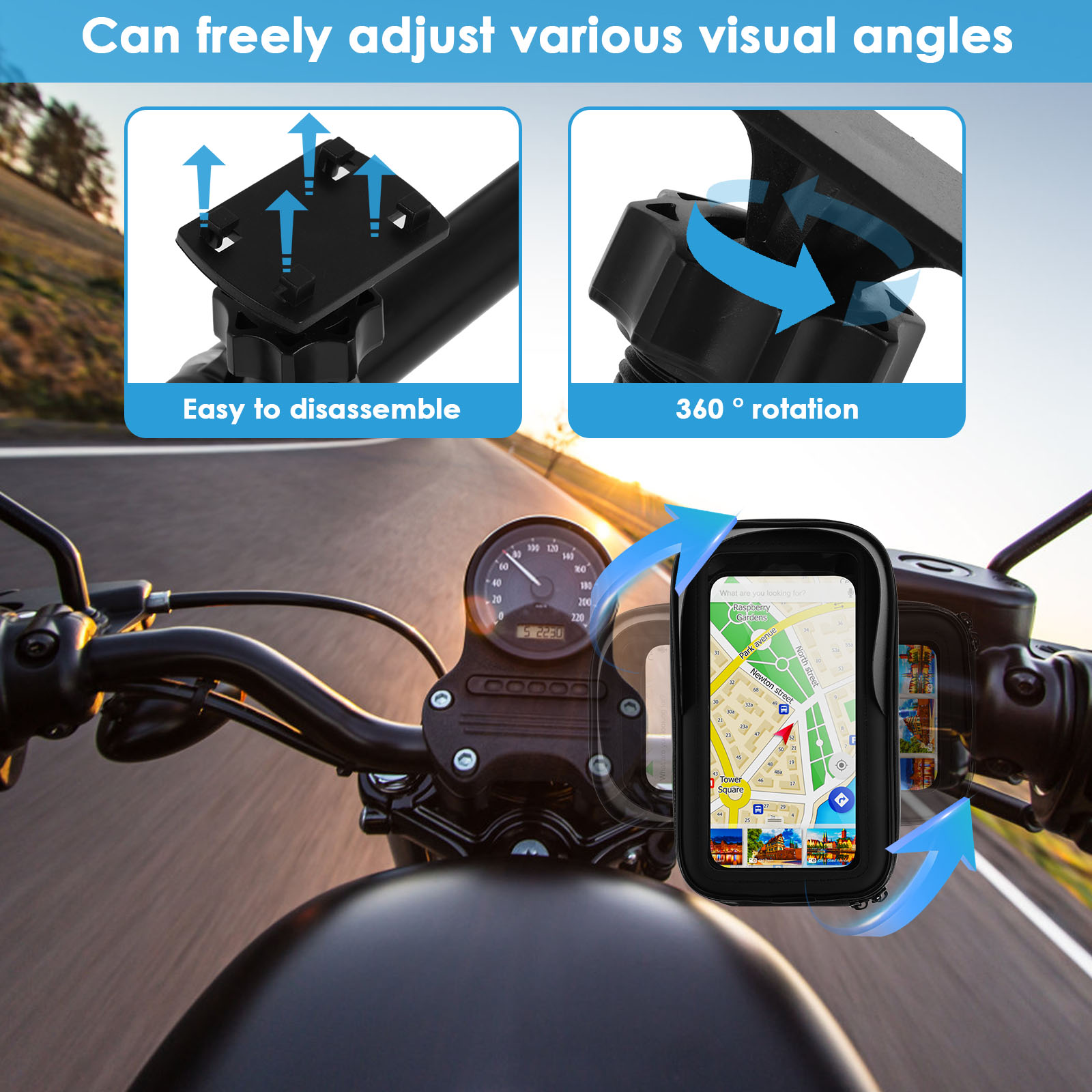 오토바이 자전거 휴대폰 홀더 가방 터치스크린 방수 사이 - Waterproof Motorcycle Handlebar Bag Pouch 리뷰 및 가격