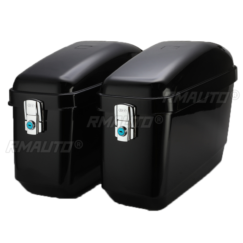 1쌍 유니버설 30L 블랙/화이트 오토바이 사이드 박스 - Motorcycle Saddlebags Hard Luggage Panniers 리뷰 및 가격