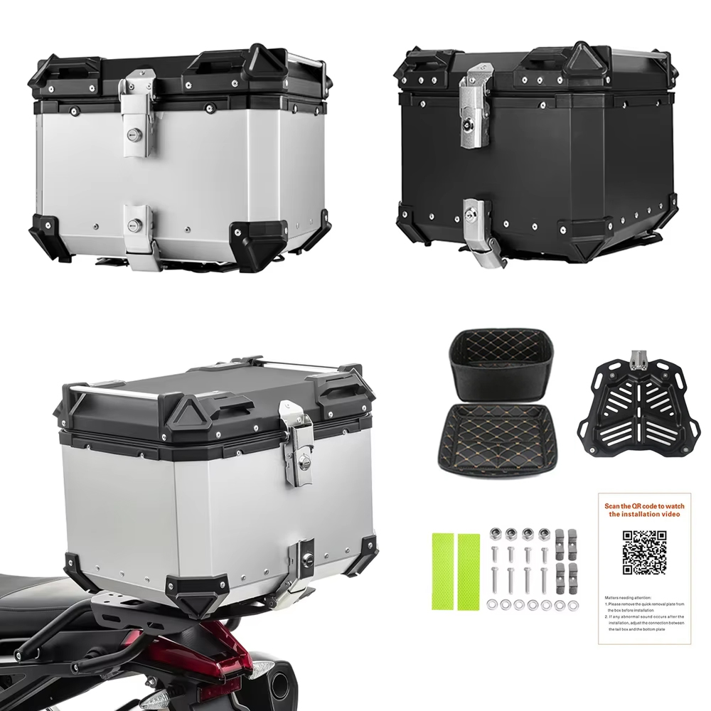 오토바이 알루미늄 박스 오토바이 리어 러기지 트렁크 2 - Aluminum Top Case Luggage Box 45L 55L 리뷰 및 가격