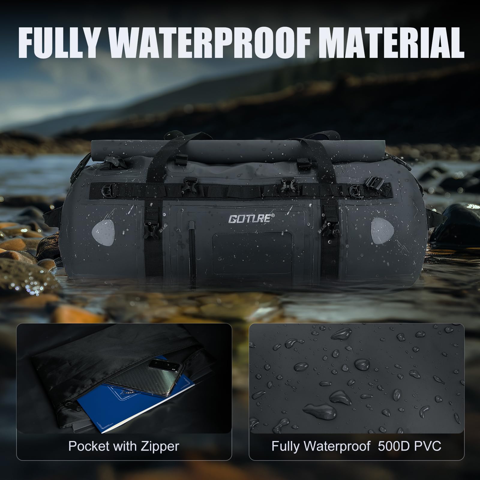 고투어 오토바이 방수 더플백 & 러기지 테일백 새들백  - Motorcycle Tail Bag Waterproof Roll Top 리뷰 및 가격