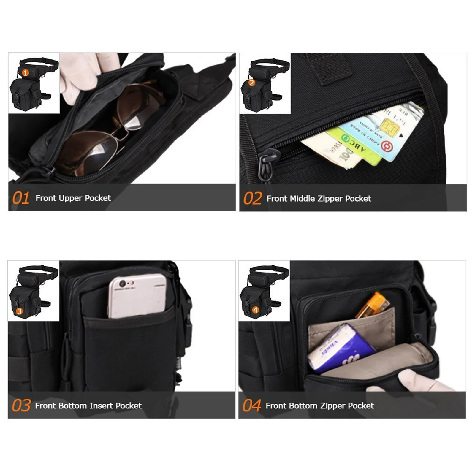 전술 드롭 다리 주머니 가방 허벅지 가방 팩 허리 가방 - Motorcycle Leg Bag Drop Thigh Pouch 리뷰 및 가격