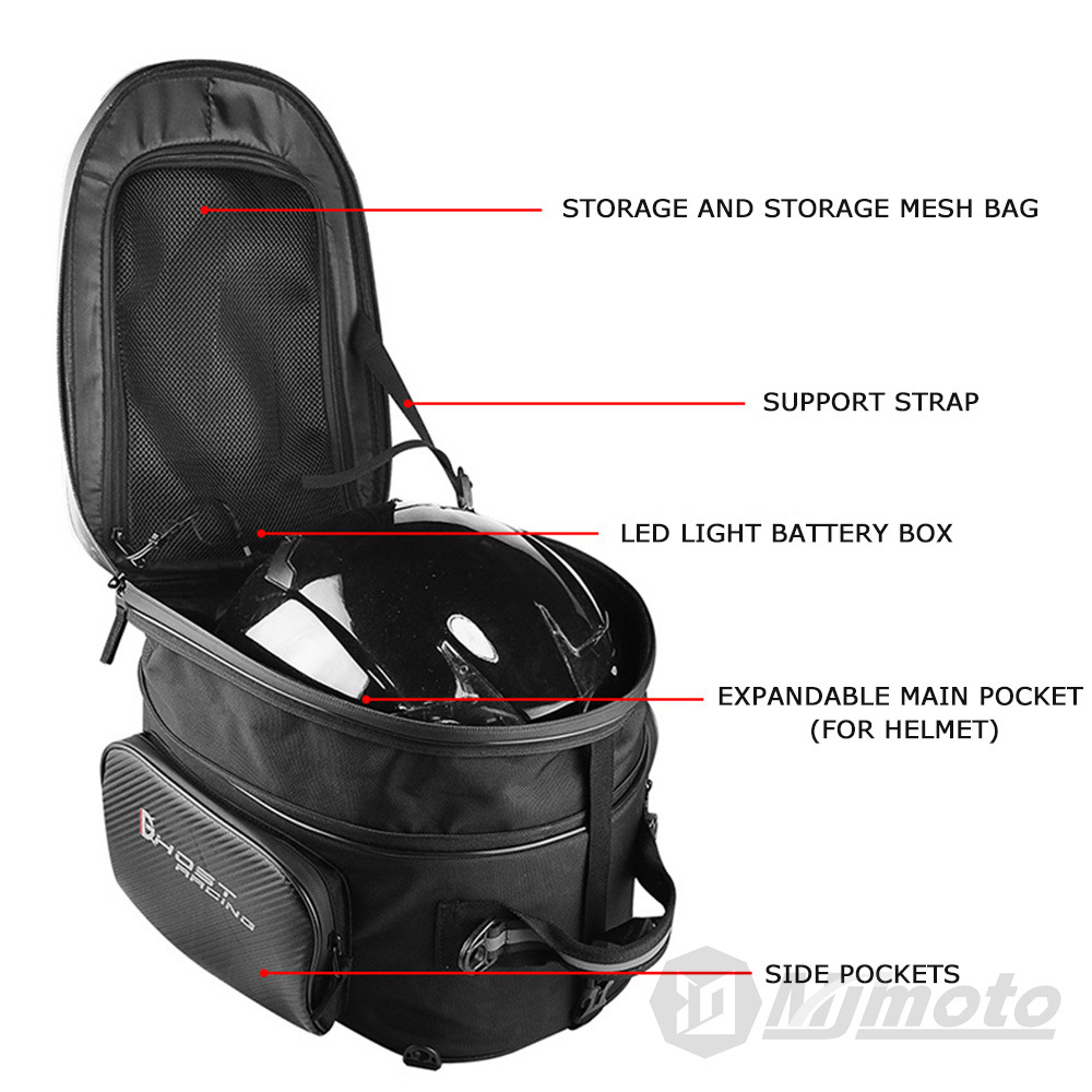 확장 가능한 오토바이용 뒷좌석 헬멧 가방, 견고한 하드 - Motorcycle Helmet Backpack Waterproof Led 리뷰 및 가격